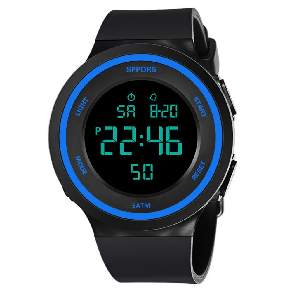 Sport Digital Wristwatch - Silicone Band, 5ATM Design - Afrilinker