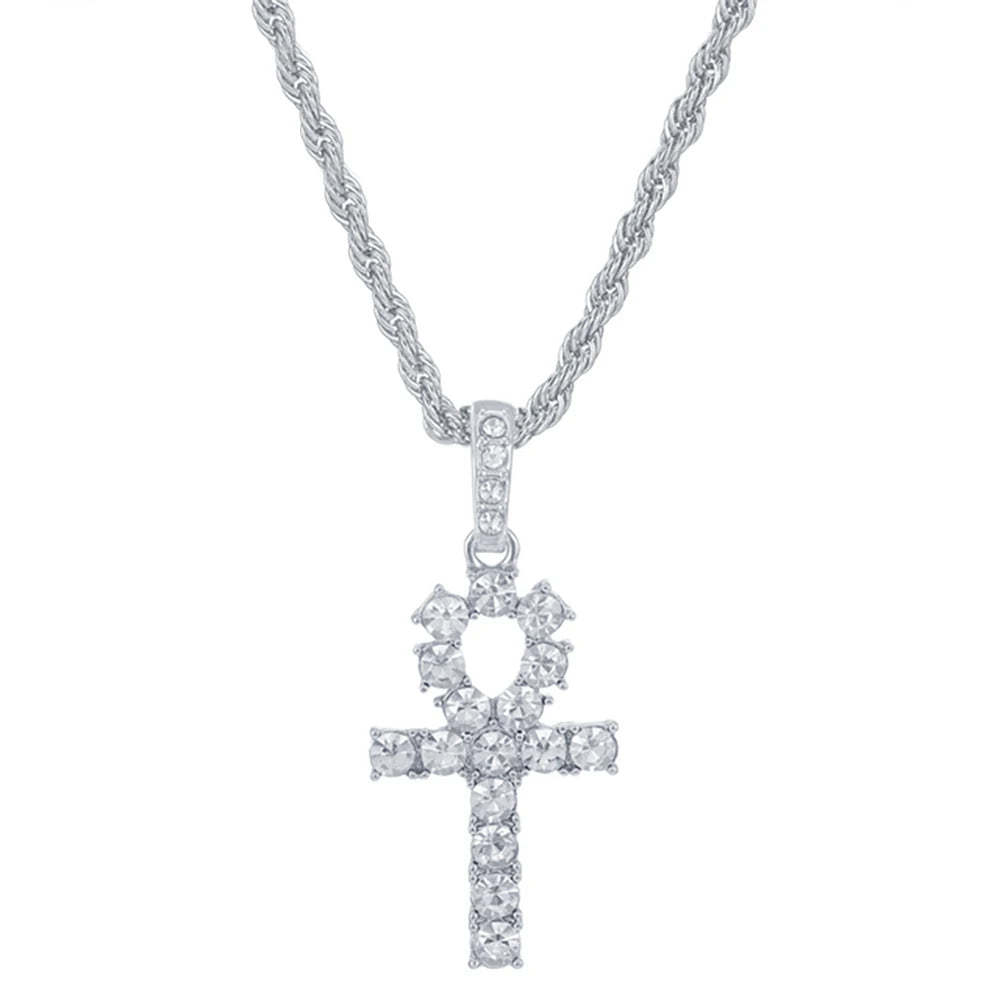 Hip Hop Iced Out Cross Pendant Necklace - Afrilinker