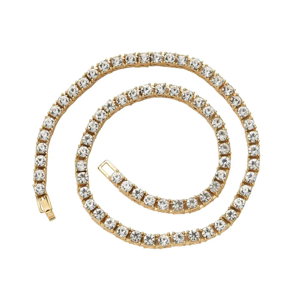 Hip Hop Iced Out 4MM Tennis Chain Necklace - Afrilinker