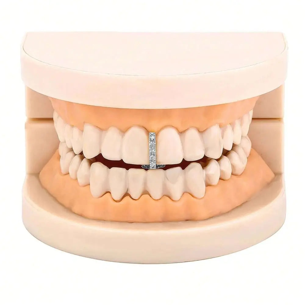 Stainless Steel Dental Grillz Set - Trendy Tooth Jewelry - Afrilinker