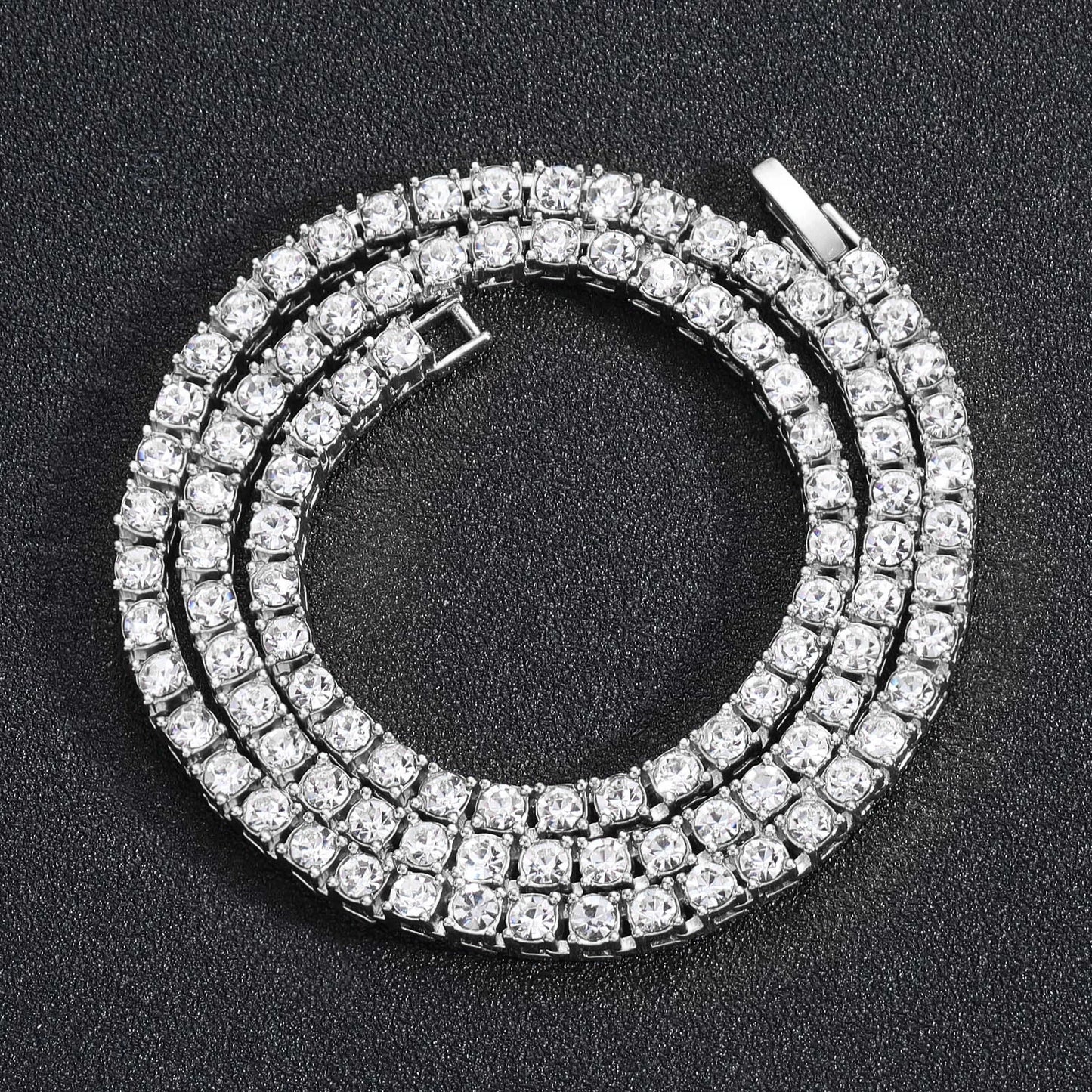 Unisex Hip Hop Iced Out Tennis Chain Necklace - Afrilinker