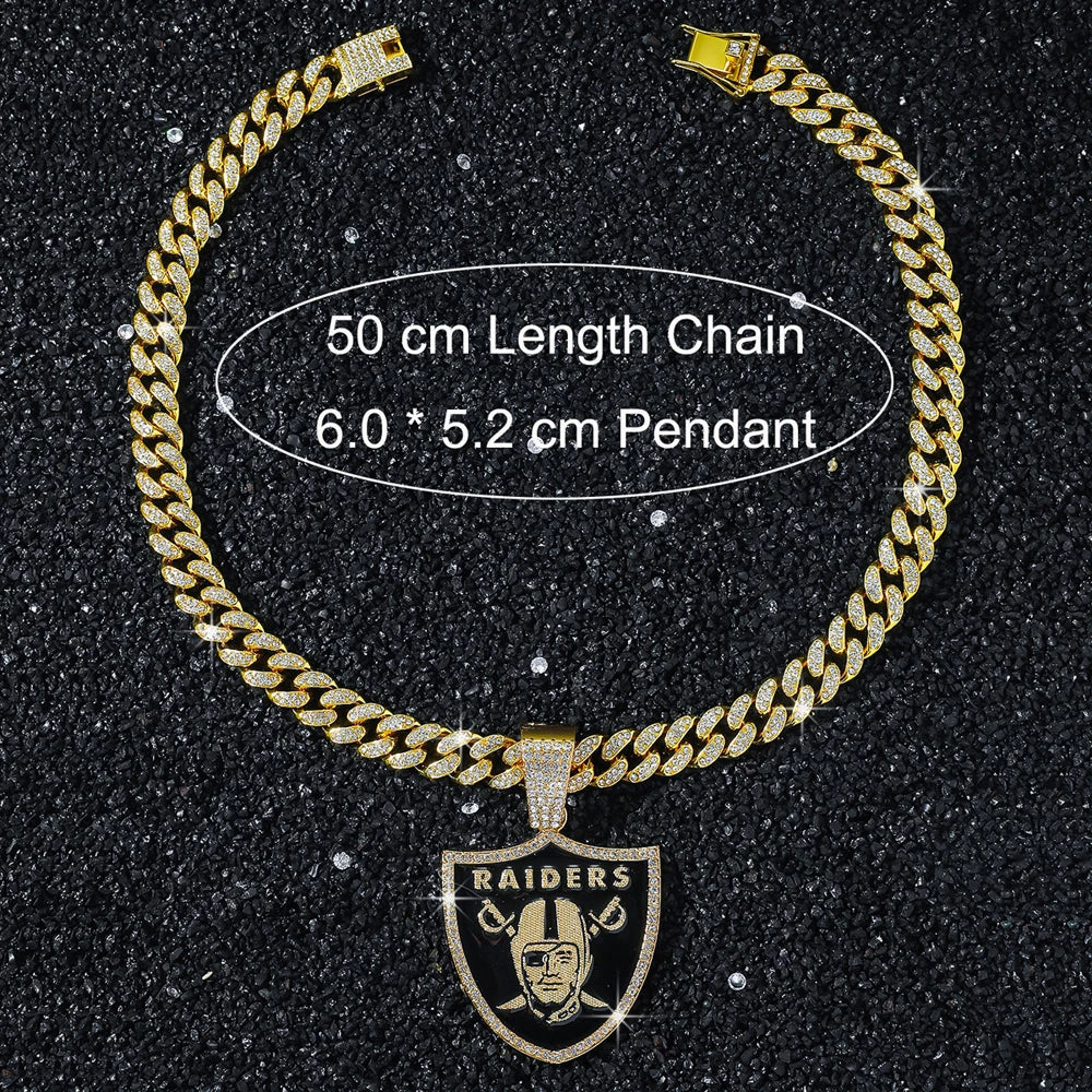Hip Hop Raiders Pendant Cuban Chain Necklace - Afrilinker