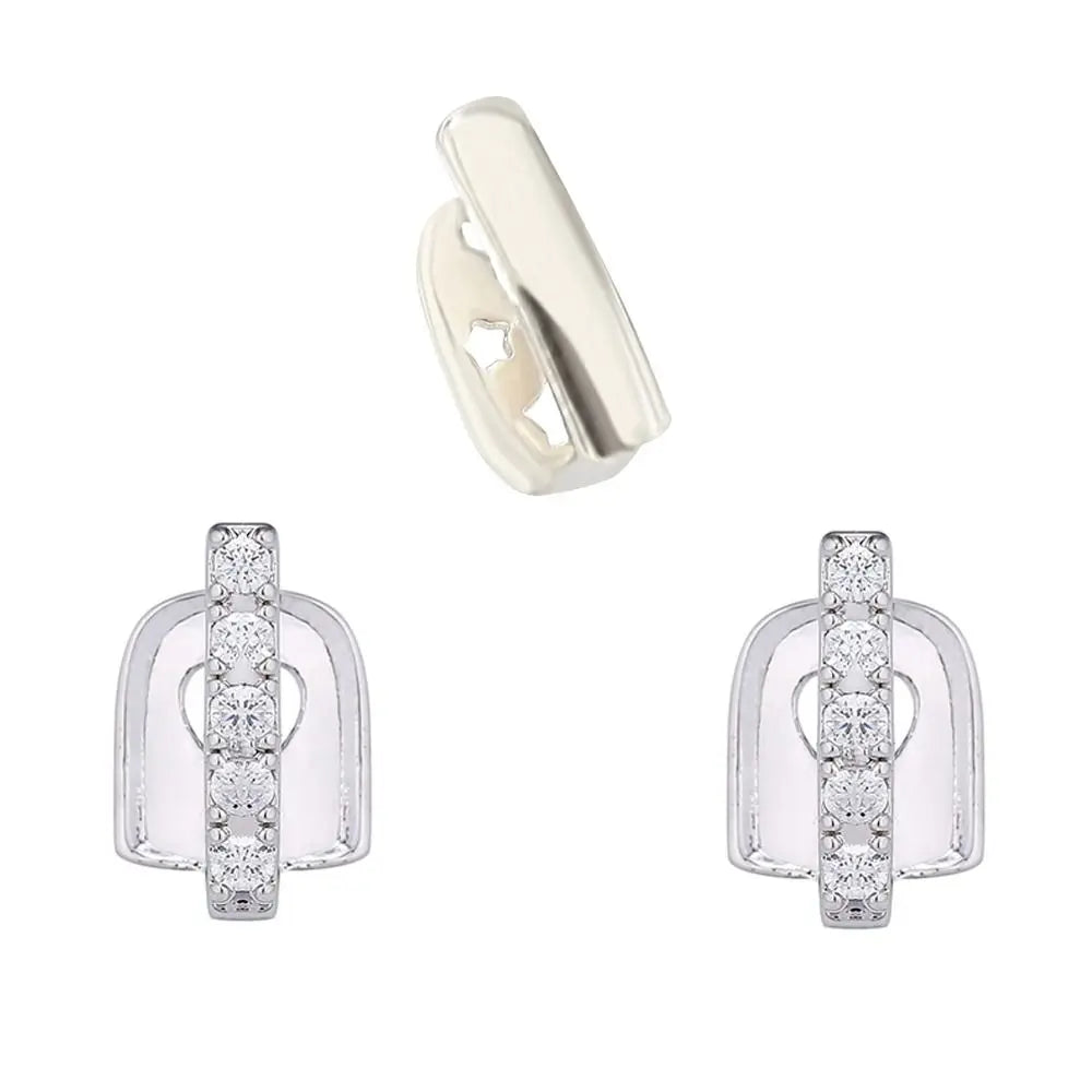 Stainless Steel Dental Grillz Set - Trendy Tooth Jewelry - Afrilinker