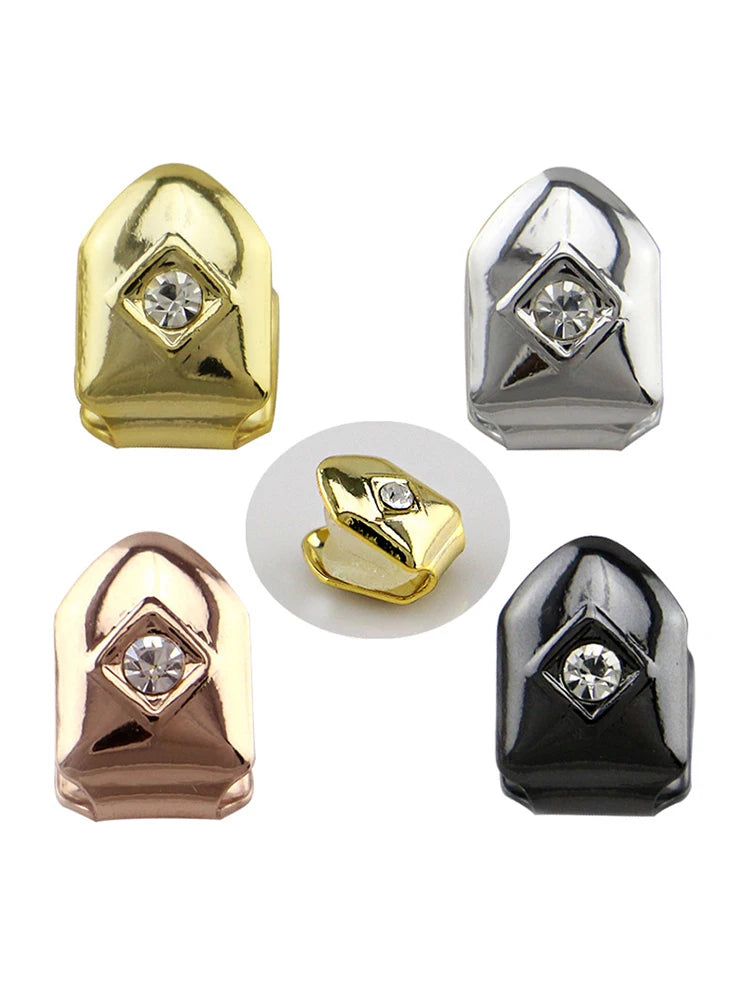 Single - Tooth Crystal Copper Dental Grillz | 4 Color Options - Afrilinker