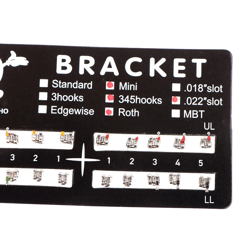 20Pcs Dental Brackets Orthodontic Brace Metal Mini Standard Dentist Bracket Roth MBT 022 Slot Hooks 345 - Afrilinker