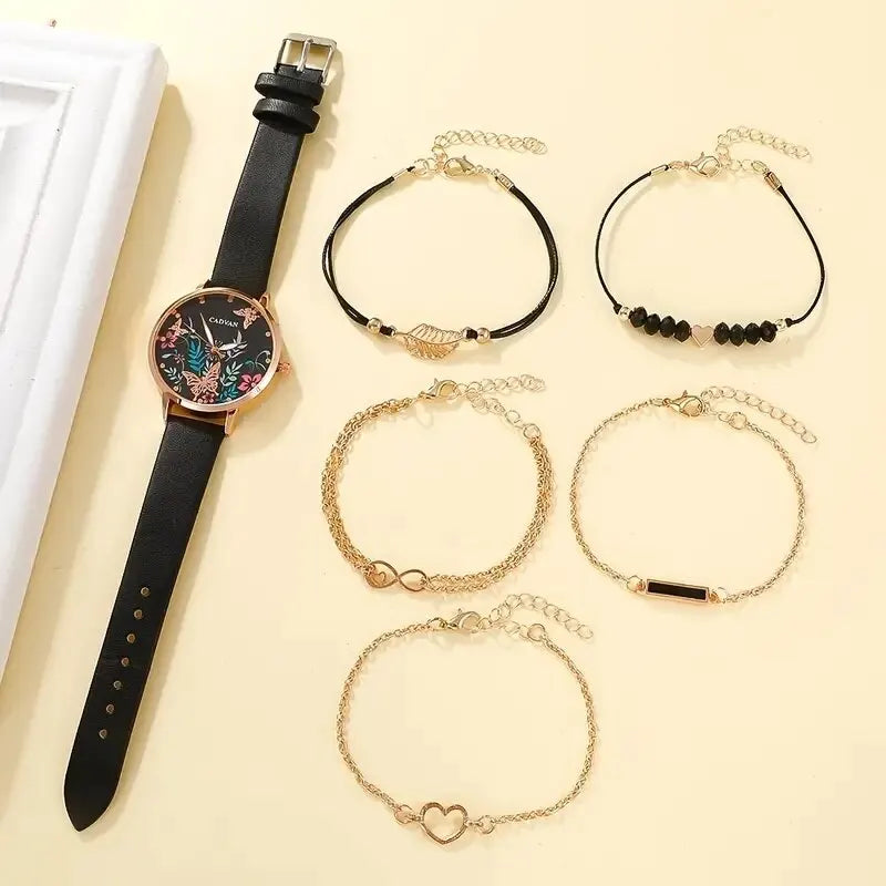 Women's Fashion Casual Watch Set - Afrilinker