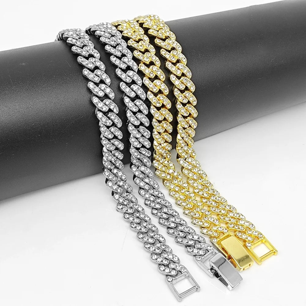 Hip Hop Iced Out 9MM Cuban Link Chain Necklace - Afrilinker