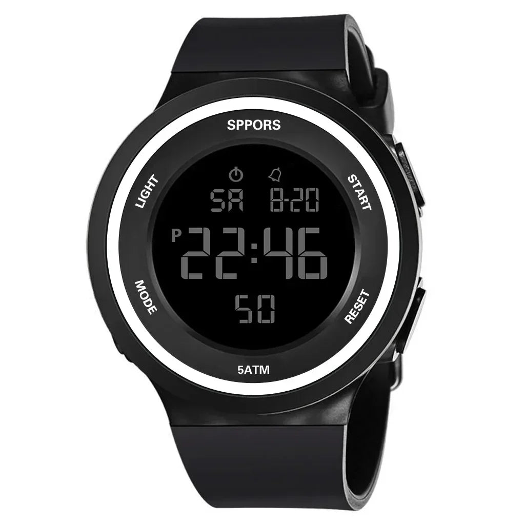 Sport Digital Wristwatch - Silicone Band, 5ATM Design - Afrilinker