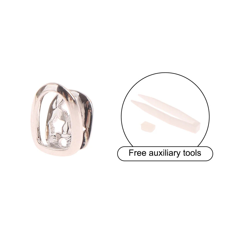 14-Style Dental Charms | Gold/Silver Diamond-Inlaid Star/Cross/Letter - Afrilinker
