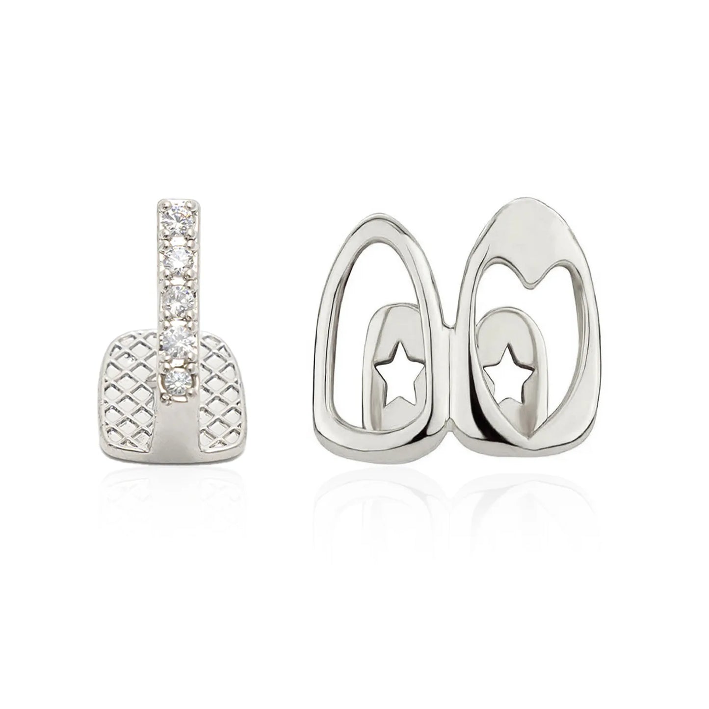 Heart - Shaped Stainless Steel Dental Grills Trendy Body Jewelry - Afrilinker