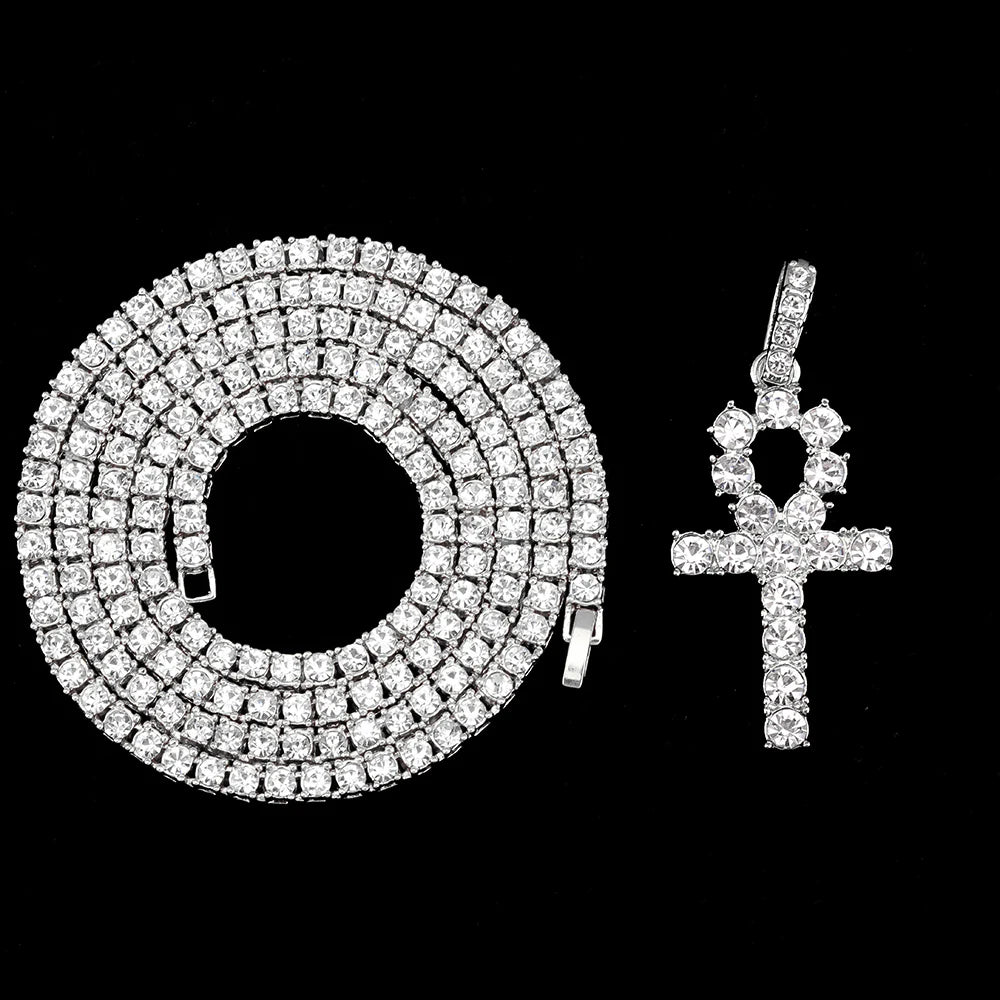 Hip Hop Iced Out Cross Pendant Necklace - Afrilinker