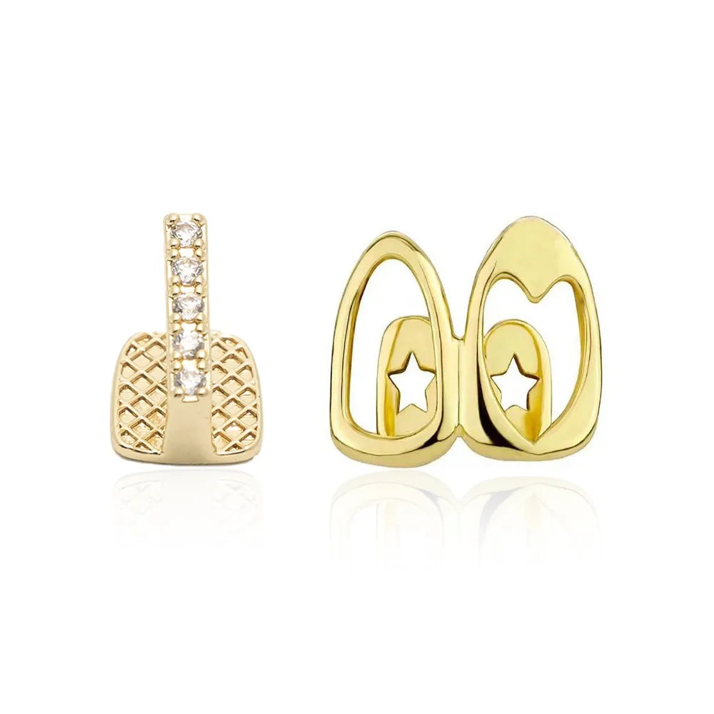 Heart - Shaped Stainless Steel Dental Grills Trendy Body Jewelry - Afrilinker