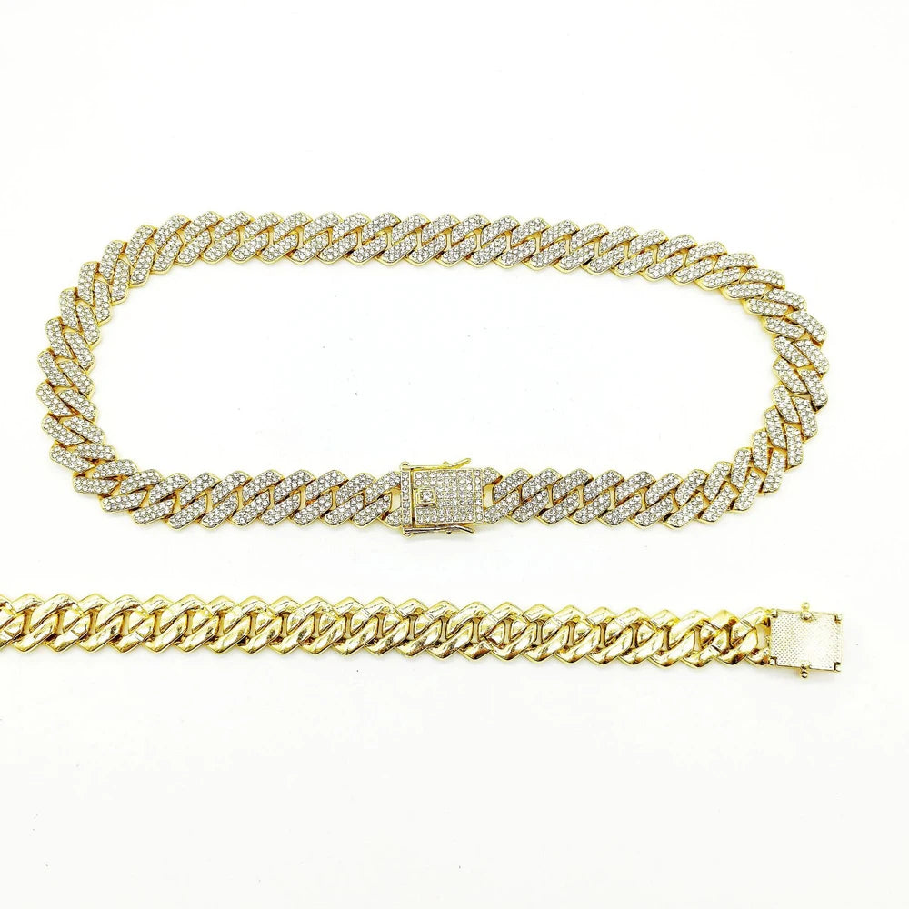 Men's Hip Hop Iced Out Cuban Link Necklace - Afrilinker
