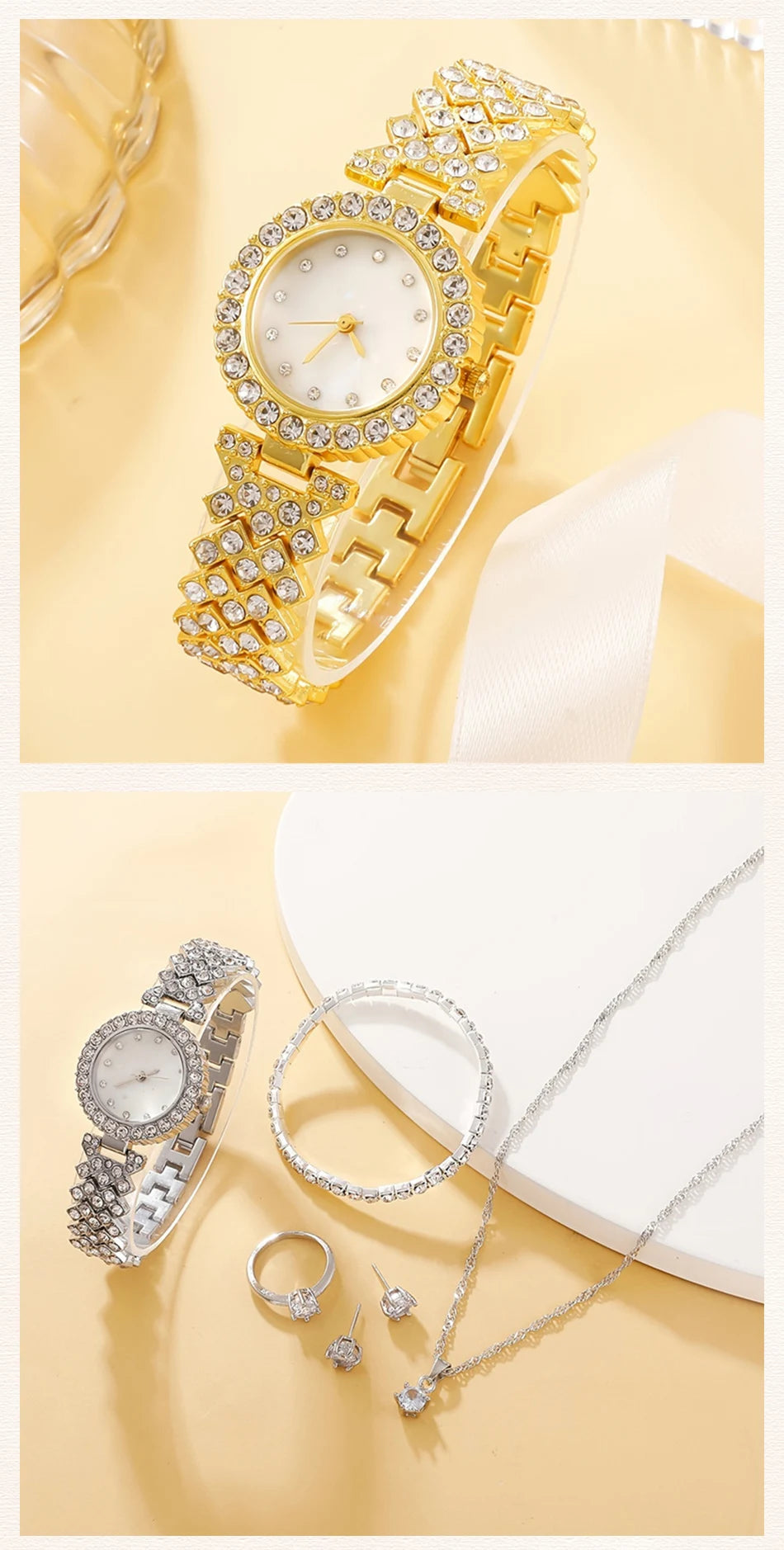 Women's Crystal Watch & Jewelry Set - Afrilinker