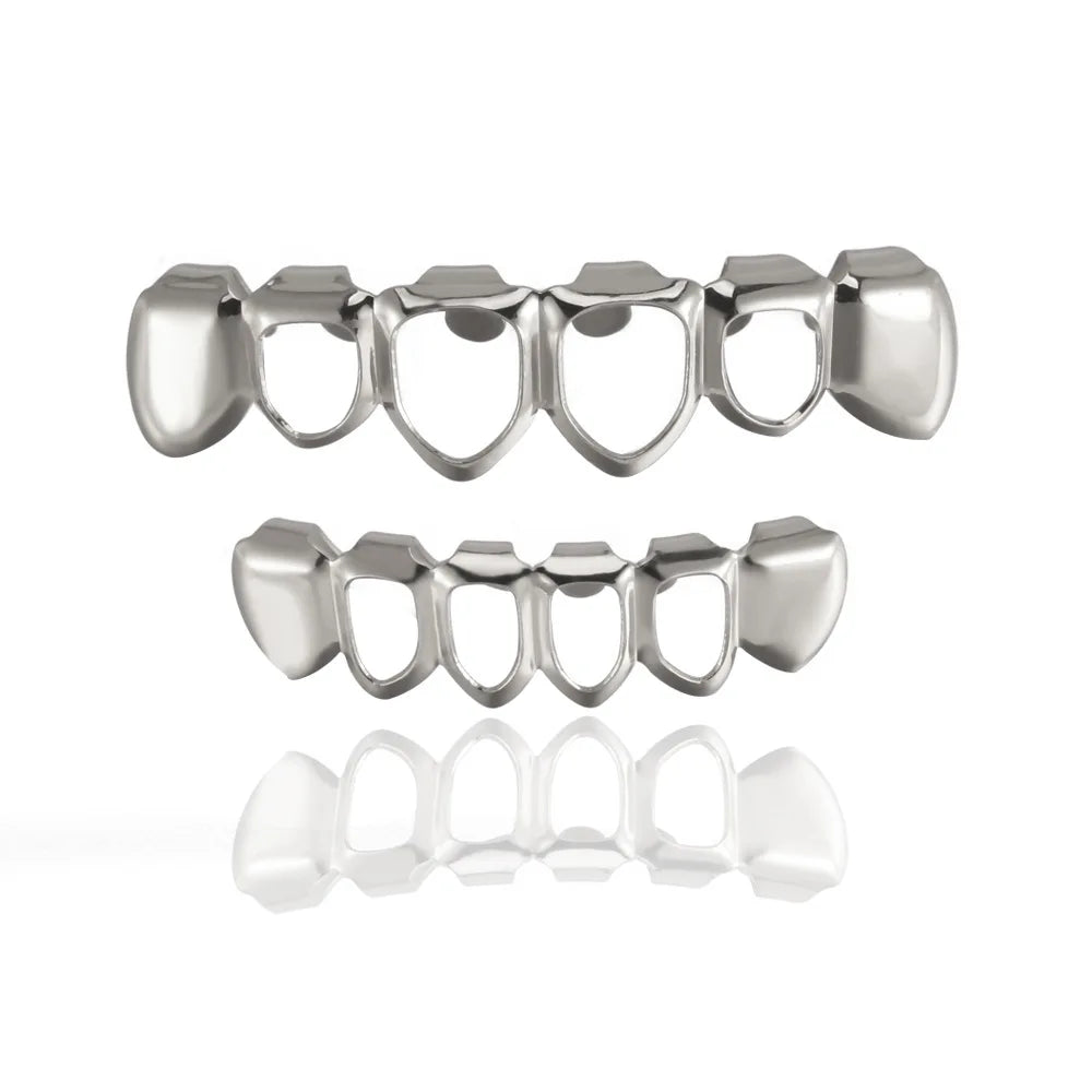 Punk Copper Hip-hop Grillz - 4 Colors (Gold/Silver/Rose Gold/Gun Black) - Afrilinker