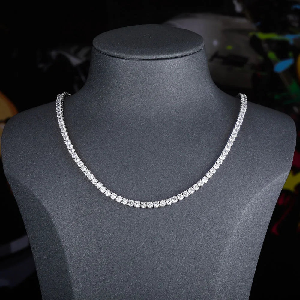 Hip Hop Iced Out 4MM Tennis Chain Necklace - Afrilinker