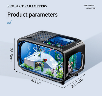 Premium - Selected Luxury Fish Tank: Transparent Covered Home Aquarium for Living Room, Ideal for Ecological Scaping and Entryway Decoration - Afrilinker