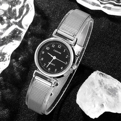 Fashion Casual Women's Watch & Bracelet Set - Silver Alloy - Afrilinker