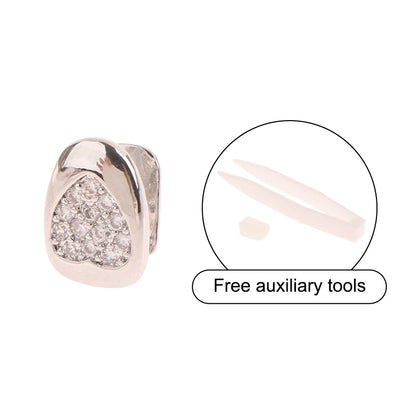 14-Style Dental Charms | Gold/Silver Diamond-Inlaid Star/Cross/Letter - Afrilinker