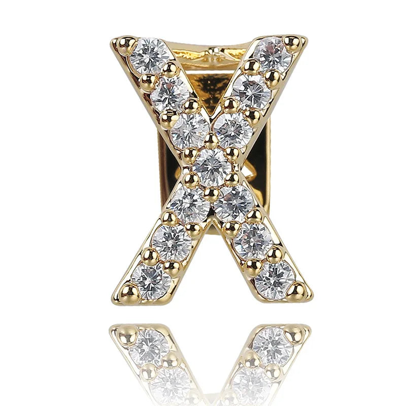 Single - Letter CZ Iced - Out Dental Grillz - Afrilinker