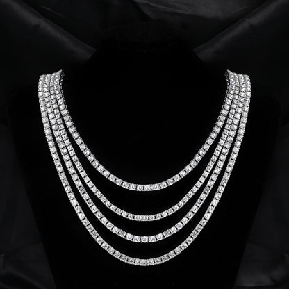 Unisex Hip Hop Iced Out Tennis Chain Necklace - Afrilinker