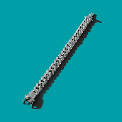 Unisex Iced Out Cuban Link Chain Bracelet - Afrilinker
