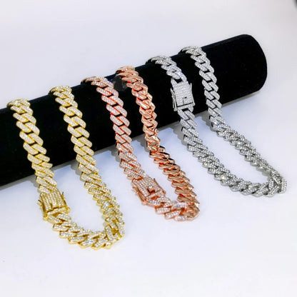 Men's Hip Hop Iced Out Cuban Link Necklace - Afrilinker