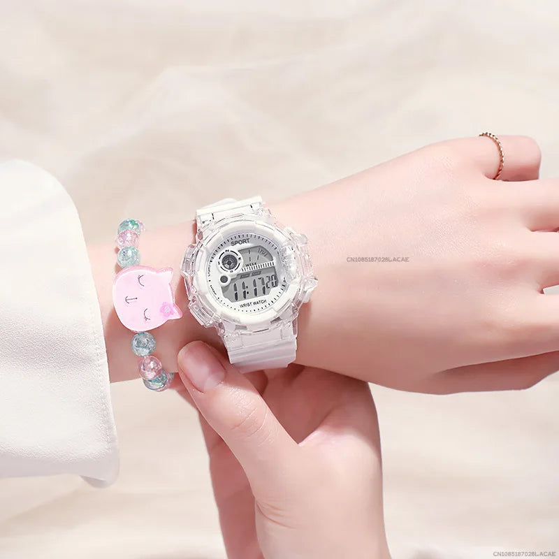 Girls' Digital Sport Watch Set - Colorful Silicone Band - Afrilinker