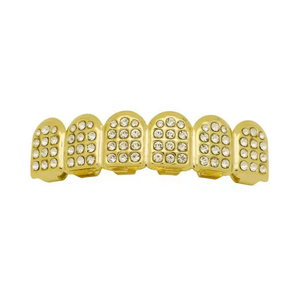 Hip - hop Rock Copper Dental Grillz - Skeleton Pattern - Afrilinker