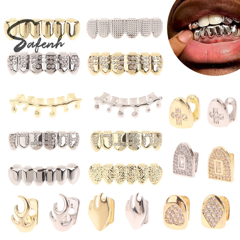 Individual Hip - Hop Dental Grillz: Acrylic & Copper Tooth Caps - Afrilinker
