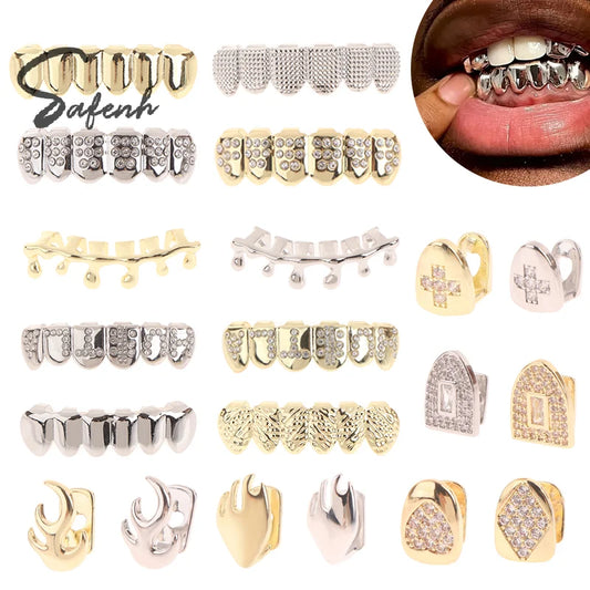 Individual Hip - Hop Dental Grillz: Acrylic & Copper Tooth Caps - Afrilinker