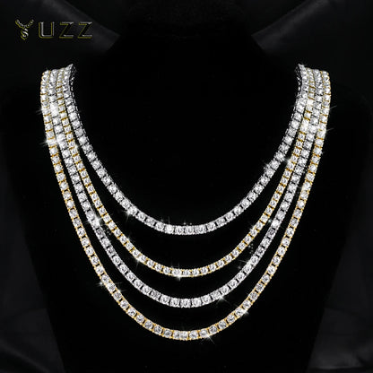 Classic Iced Out Rhinestone Link Chain Necklace - Afrilinker