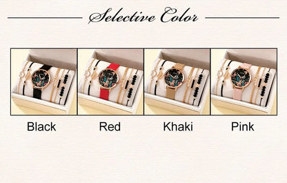 Women's Fashion Casual Watch Set - Afrilinker