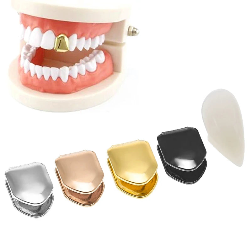 Single - Tooth Crystal Copper Dental Grillz | 4 Color Options - Afrilinker