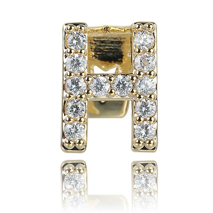 Single - Letter CZ Iced - Out Dental Grillz - Afrilinker