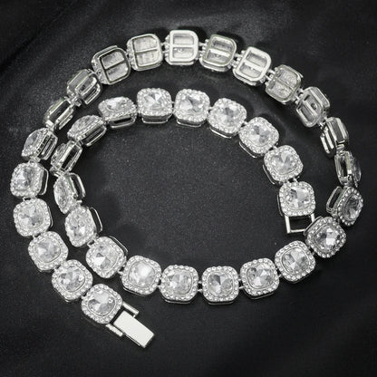 Unisex Hip Hop CZ Stone Iced Out Tennis Chain Necklace - Afrilinker