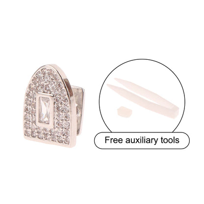14-Style Dental Charms | Gold/Silver Diamond-Inlaid Star/Cross/Letter - Afrilinker