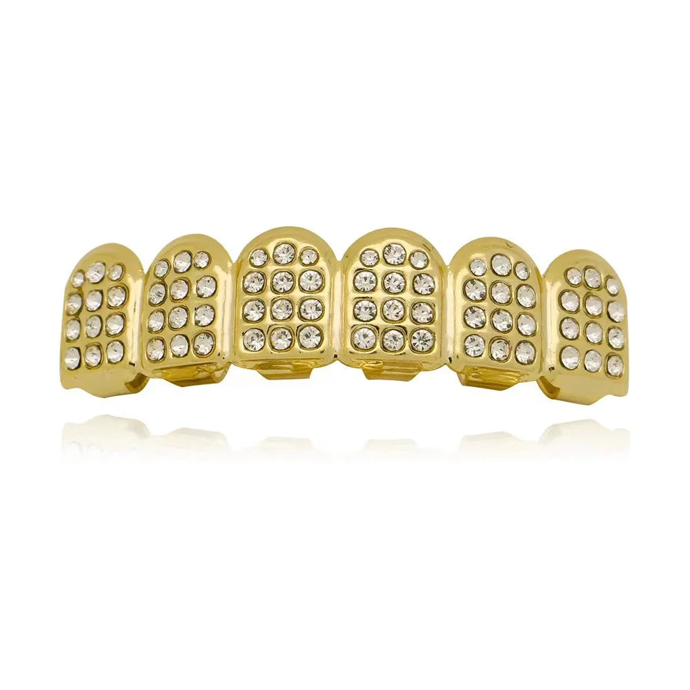 Hip - hop Rock Copper Dental Grillz - Skeleton Pattern - Afrilinker