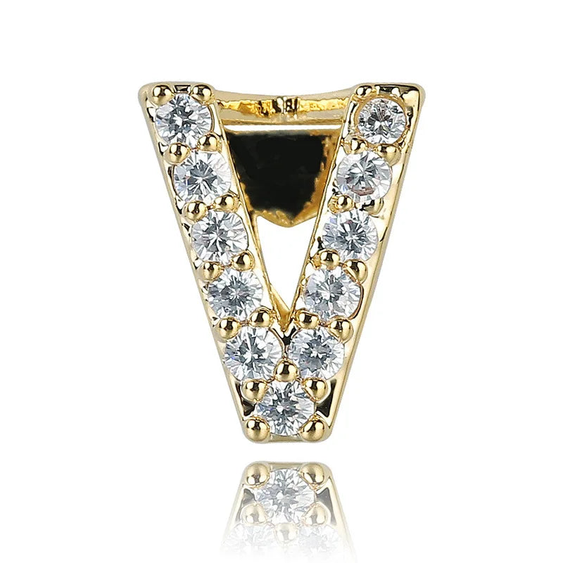 Single - Letter CZ Iced - Out Dental Grillz - Afrilinker