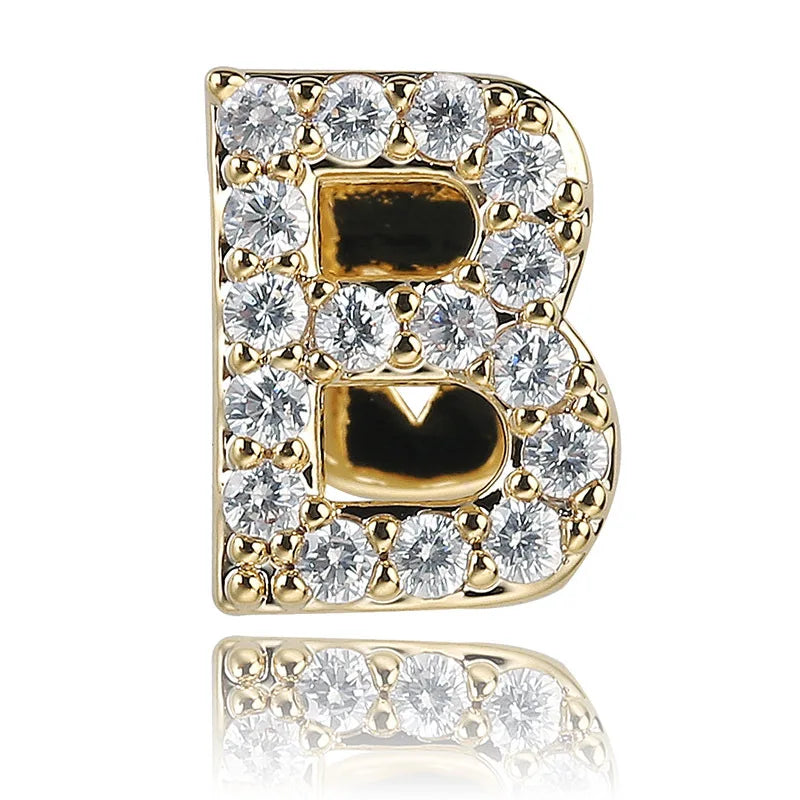 Single - Letter CZ Iced - Out Dental Grillz - Afrilinker