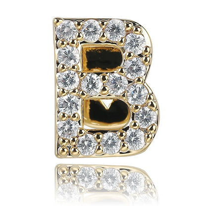 Single - Letter CZ Iced - Out Dental Grillz - Afrilinker