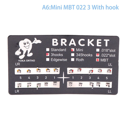 20Pcs Dental Brackets Orthodontic Brace Metal Mini Standard Dentist Bracket Roth MBT 022 Slot Hooks 345 - Afrilinker