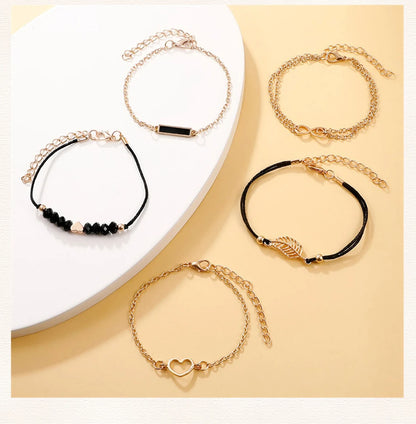 3 - Style Women's Leather Band Watch & Bracelet Set - Afrilinker