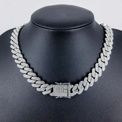 Unisex Hip Hop Iced Out Cuban Chain Necklace - Afrilinker