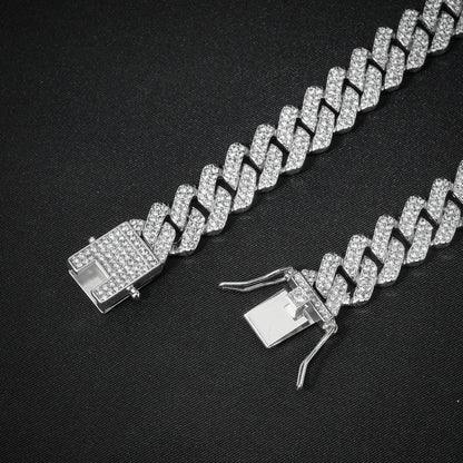 Hip Hop Iced Out 13MM Cuban Link Chain Bracelet - Afrilinker
