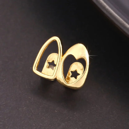 Heart - Shaped Stainless Steel Dental Grills Trendy Body Jewelry - Afrilinker