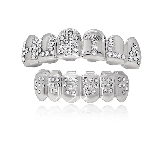 Punk Crystal - Encrusted Dental Grillz Set - Afrilinker
