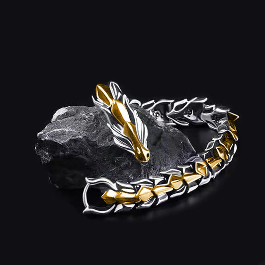 Hip Hop Dragon Head Dragon Scale Bracelet - Afrilinker