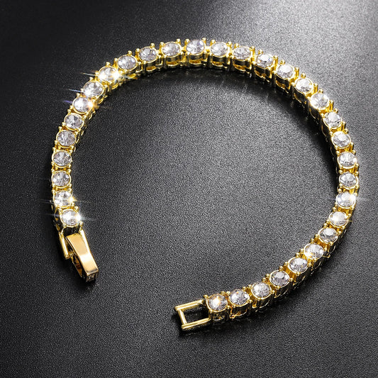 Hip Hop Iced Out Tennis Chain Bracelet - Afrilinker