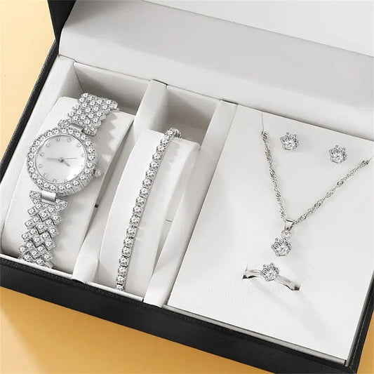 Women's Crystal Watch & Jewelry Set - Afrilinker